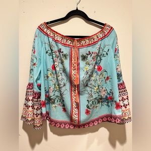 Umgee Wildflower Off the Shoulder Boho Top